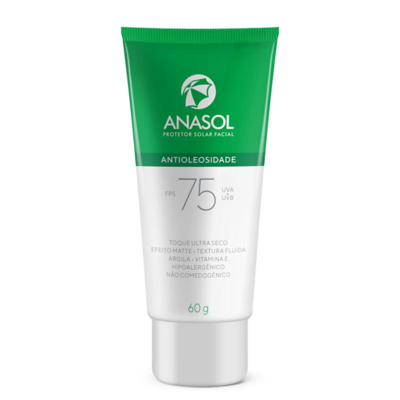 Anasol Protetor Facial FPS 75 Antioleosidade 60g