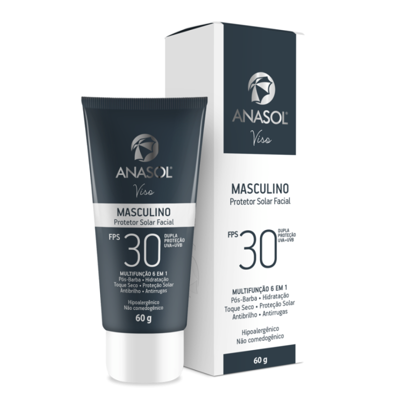 Anasol Viso Protetor Solar Facial Masculino FPS 60 60g