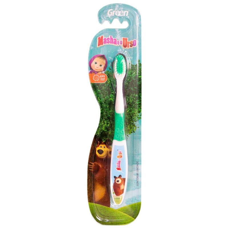 Escova Dental Inf 1D CMasha Urso Macia +2