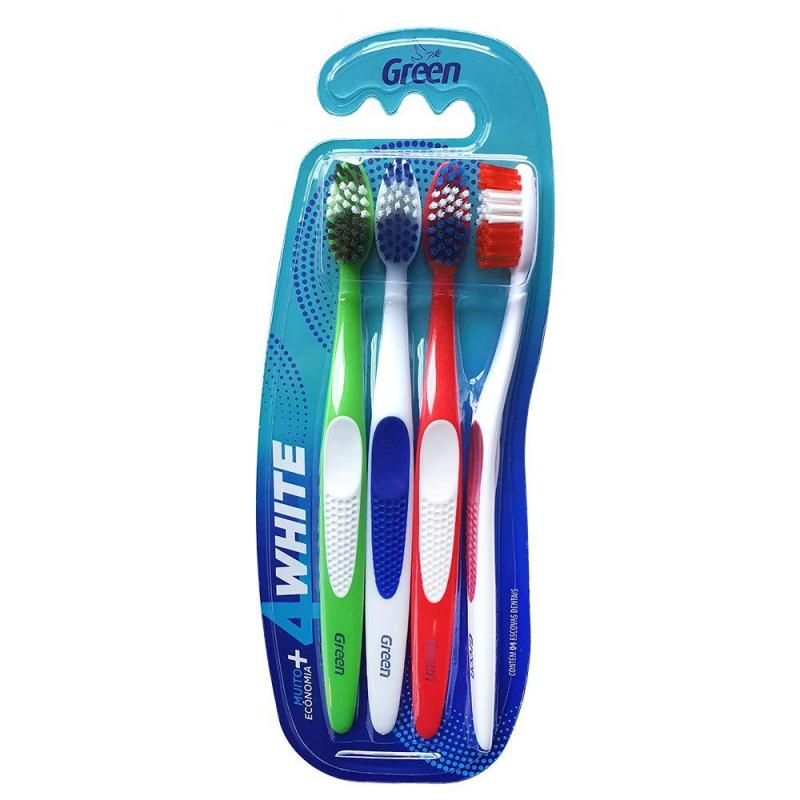 Escova Dental Adulto White Media C4un