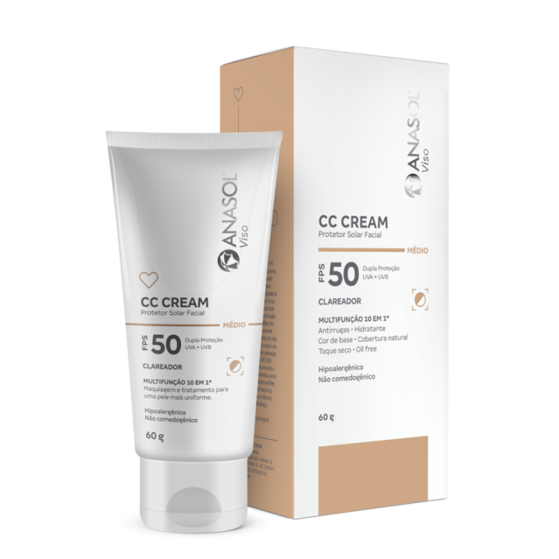 Anasol Viso CC Cream Facial FPS 50 Medio 60Gr