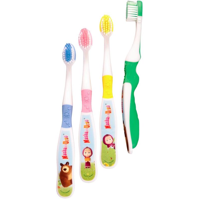 Escova Dental Inf 1D CMasha Urso Macia +2