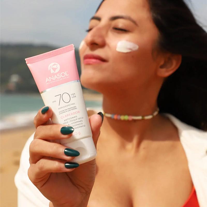 Anasol protetor solar facial fps 70 clareador