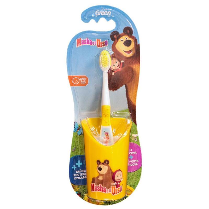 Escova Dental Inf 1D CMasha Urso Copo +2