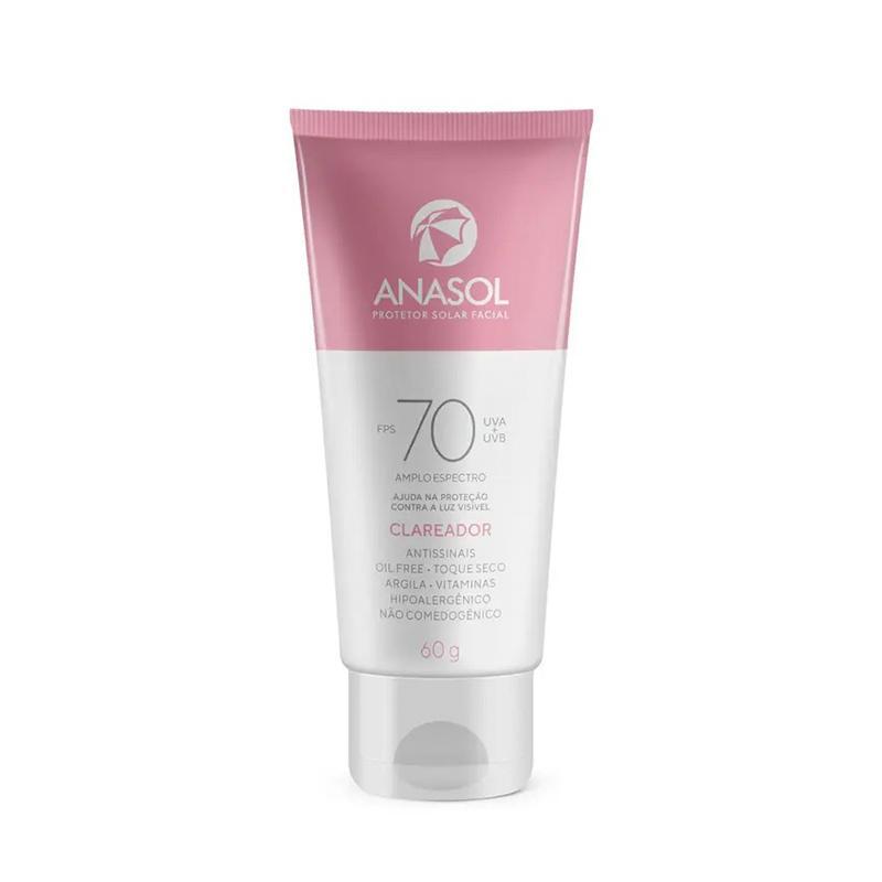 Anasol protetor solar facial fps 70 clareador